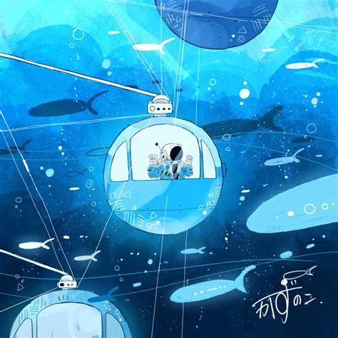 Sea Ferris Wheel by @kazunoko_zunoco : r/WholesomeFantasyArt