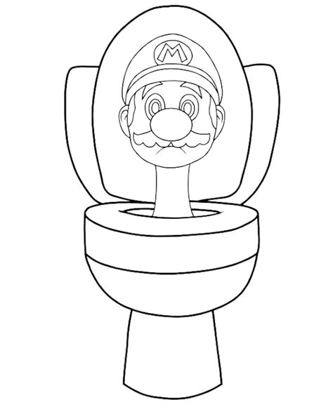 Desenhos de Mario Skibidi Toilet para Colorir e Imprimir ...