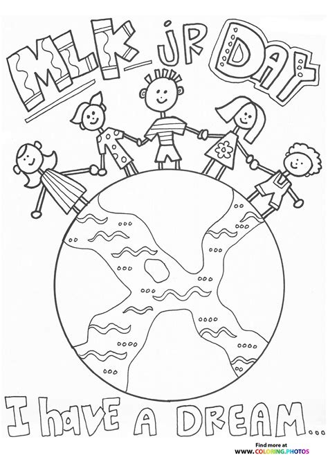 MLK I have a dream - Coloring Pages for kids