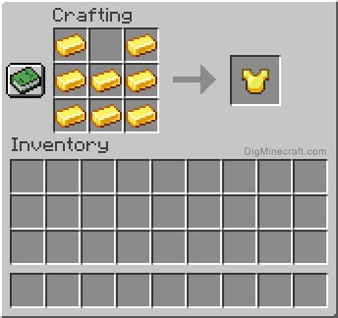 How to make a Golden Chestplate in Minecraft