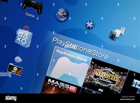 Playstation Store splashscreen on a Playstation 3 PS3 to purchase ...