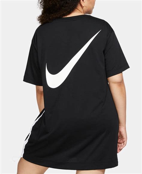 Nike Plus Size Logo T-shirt Dress in Black - Lyst