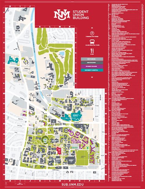 Unm Main Campus Map - California southern Map