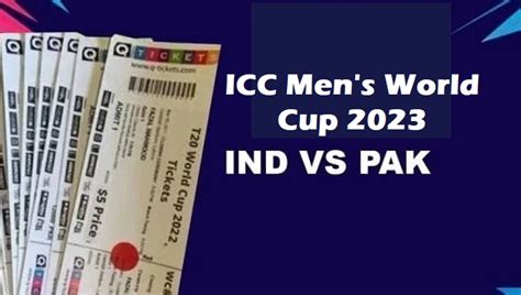 ICC ODI's World Cup 2023 Tickets | India Vs Pakistan Tickets