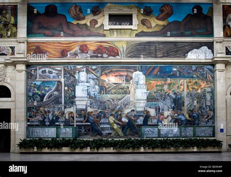 Diego Rivera mural Detroit Institute of Arts Detroit Industry Stock Photo - Alamy