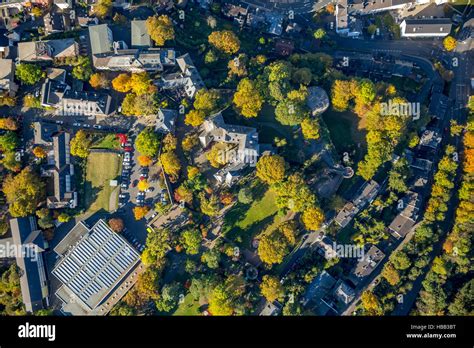 Aerial view, Upper Castle, Castle Siegen, Siegerland Museum,historical ...