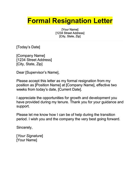 How To Format Resignation Letter - Infoupdate.org