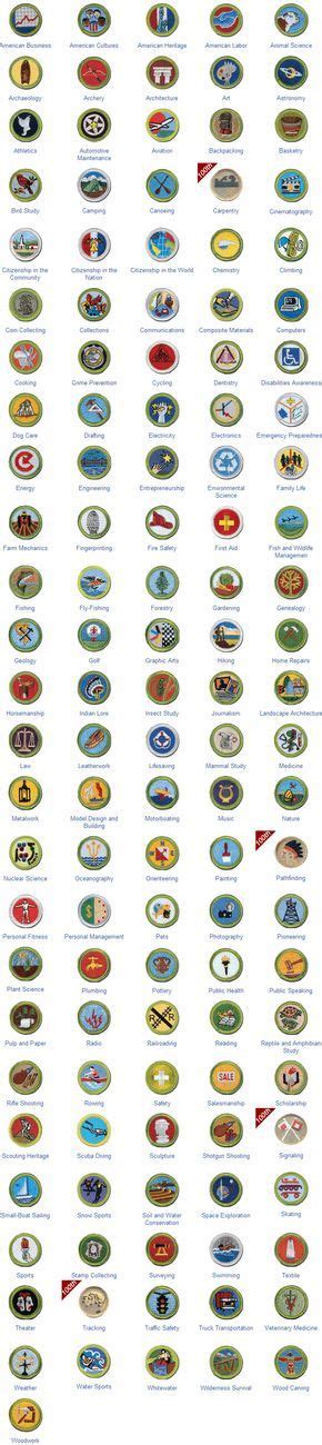 List of Merit Badges (2010) - Great Collection; badges and names | Vintage boy scouts, Boy ...