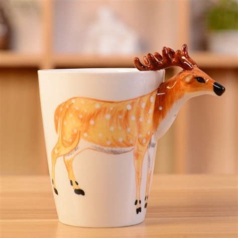 Hand Painted 3D Animal Mug | Animal mugs, Painting 3d, Hand painted