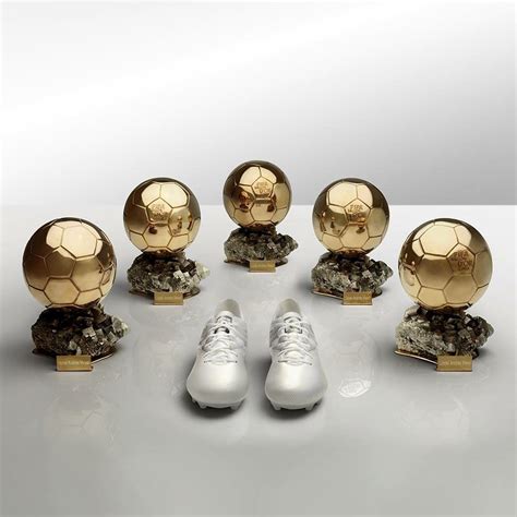 Messi's Ballon D'or collection with Platinium Cleats | Ballon d'or ...