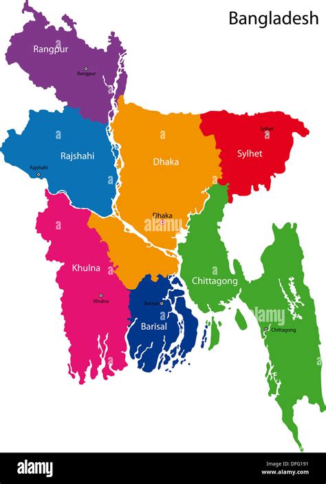 Bangladesh map Stock Photo - Alamy