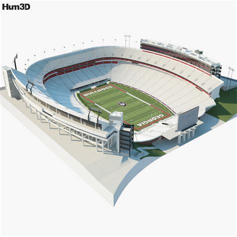 Sanford Stadium 3D model - Architecture on Hum3D