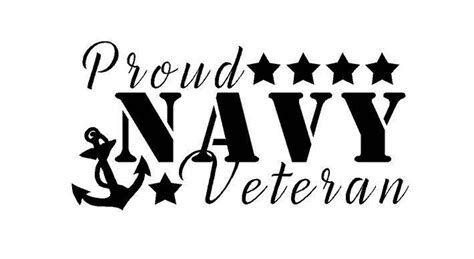 Proud Navy Veteran Decal Navy decal Navy Veteran decal | Etsy