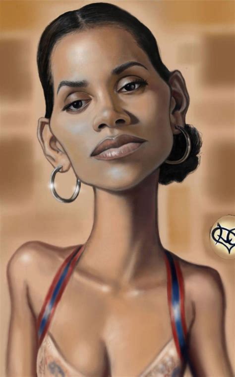 Halle Berry | Celebrity caricatures, Caricature, Funny caricatures