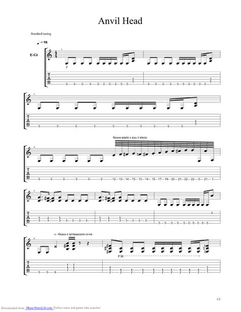 Heavy Metal Riffs 1 guitar pro tab by Exercises - Metal @ musicnoteslib.com