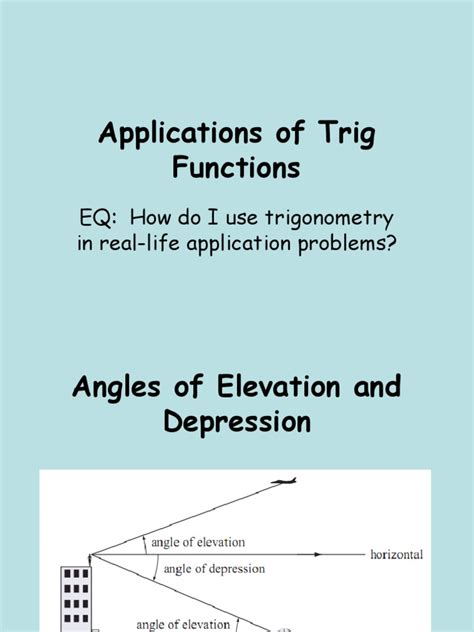 Trig Application | PDF