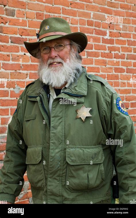 Bearded Park Ranger, Bodie State Historic Park, Mono County Stock Photo ...