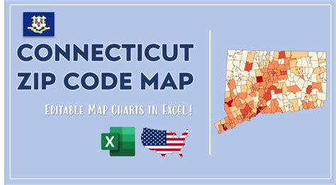 Connecticut Zip Code Map and Population List in Excel