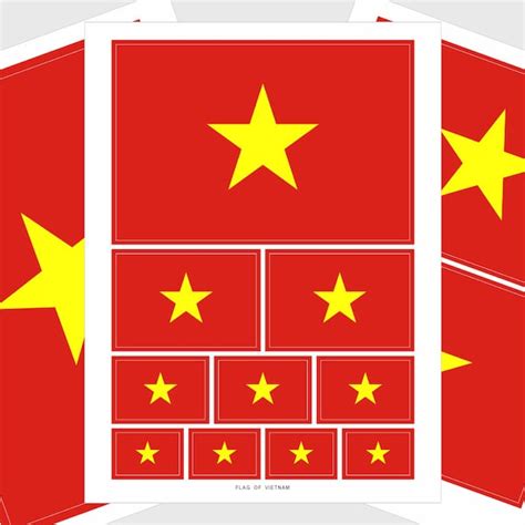 Vietnam Flag Stickers - Etsy