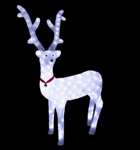 Acrylic White Reindeer | eChristmas - The Christmas Emporium at Hangups