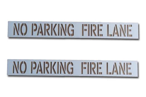 Buy Curb-N-Sign Fire Lane Stencil, 2 Pack Professional 4 inch Numbers/Letters No Parking Fire ...