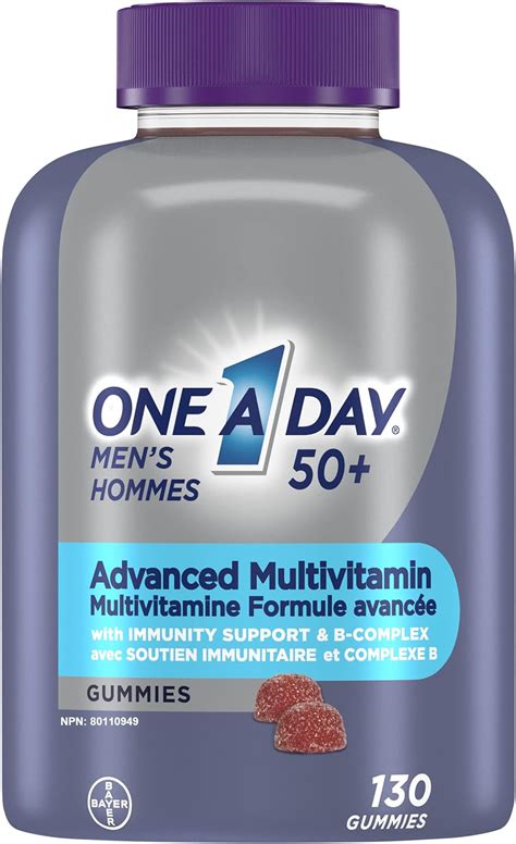 One A Day Men 50 Plus Multivitamin Gummies- Advanced Multivitamin Gummy with Brain Function ...