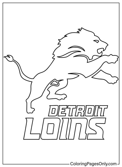 Detroit Lions Coloring Page - Free Printable Coloring Pages