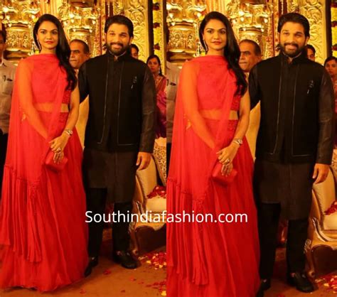 Fashion Style: Allu Arjun and Sneha Reddy at a wedding reception