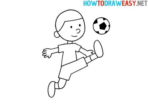 Soccer Player Step by Step Drawing | Easy drawings, Soccer drawing ...