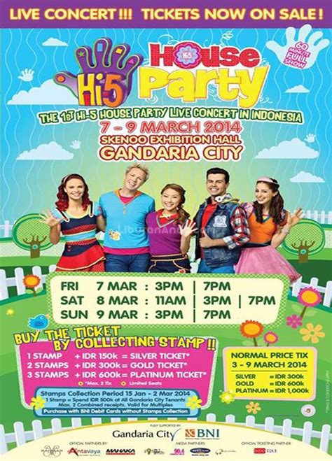 The First Hi-5 House Party Live Concert In Indonesia - Kids & Parents Events - Liburan Anak ...