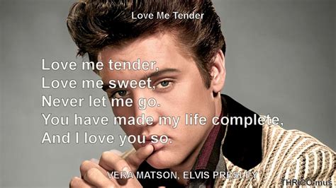 Elvis Love Me Tender (Lyrics) - YouTube