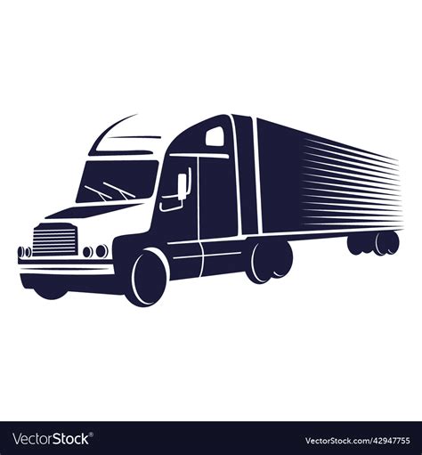 Side big truck cut out high quality Royalty Free Vector