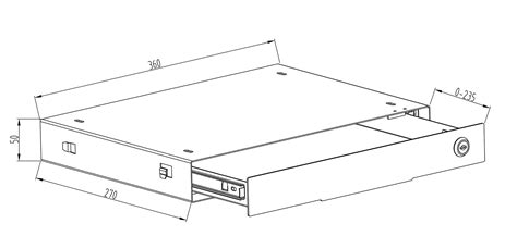 Buy Vwindesk 14 inch Slim Under Desk Pull-Out Storage Office Mounted Sliding Metal Drawer For ...