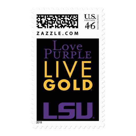 LSU Love Purple Live Gold Logo Postage Stamp | Zazzle