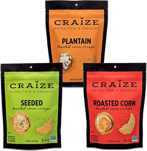 Craize Extra Thin & Crunchy Toasted Corn Crisps Savory Variety Pack ...