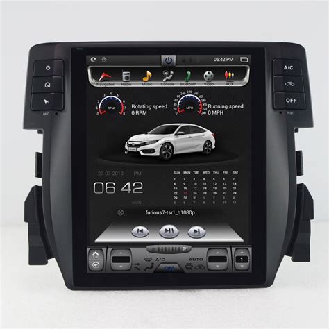 Honda Civic 2016 - 2019 10.4" Vertical Screen Android Radio Tesla Styl – Rhino Radios