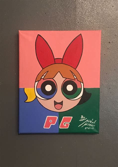 Cartoon Network Powerpuff Girls Girl Cartoon Cute Canvas Mini Canvas | My XXX Hot Girl