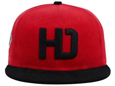 Lids Hat Drop Branded HD Fitted Cap - Red/Black/Grey – LidsHatDrop