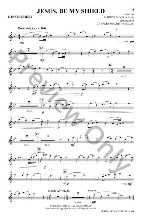 Jesus, Be My Shield (SAB ) by Patricia Mock/ | J.W. Pepper Sheet Music