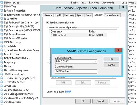 How to Install SNMP and Configure the Community String For Windows