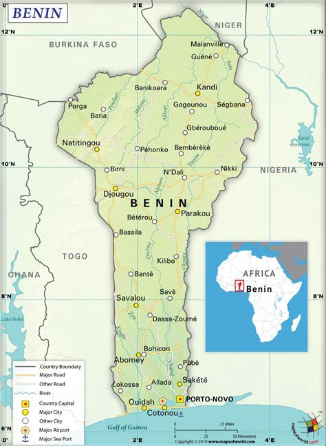 What are the Key Facts of Benin? | Benin, History geography, Map