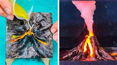 DIY VOLCANO DIORAMA || 5-Minute Decor Projects With Epoxy Resin and Clay! - YouTube