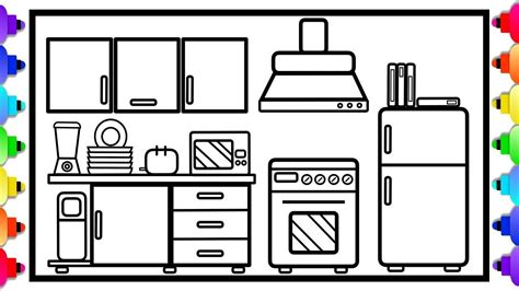 21+ Coloring Page Kitchen | Free Wallpaper