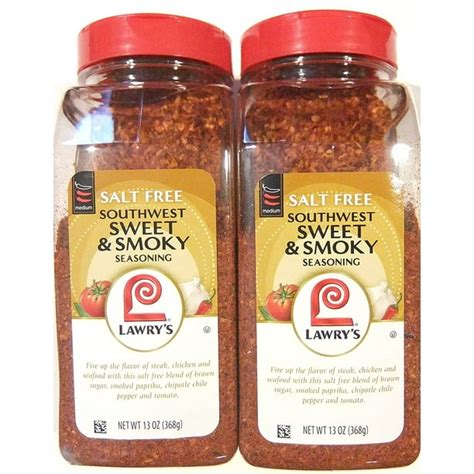 Lawrys Salt Free Southwest Sweet & Smoky Seasoning 13 ounce (Pack of 2) - Walmart.com - Walmart.com