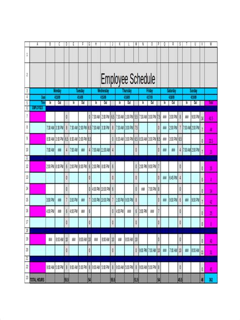 Staff Schedule - 8+ Examples, Format, How to Schedule, Pdf, Tips