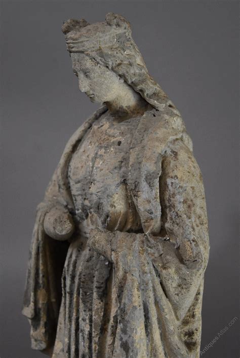 Antiques Atlas - French Limestone Sculpture Of The Virgin Mary