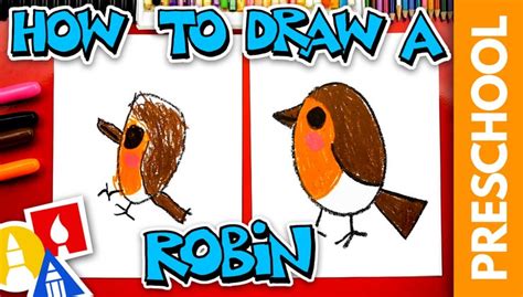 How To Draw A Robin Bird - Preschool | Art For Kids Hub