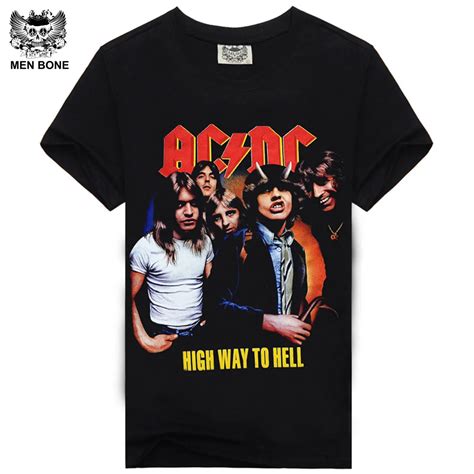 Aliexpress.com : Buy [Men bone] AC DC Heavy Metal Music Cool Classic Rock Band Shirts Fashion ...