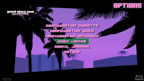 Vice City Stories Menu Mod for GTA Vice City