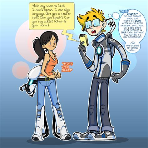 Chell+Wheatley 'AskTheIDCore's Wheatley by JasmineAlexandra on DeviantArt